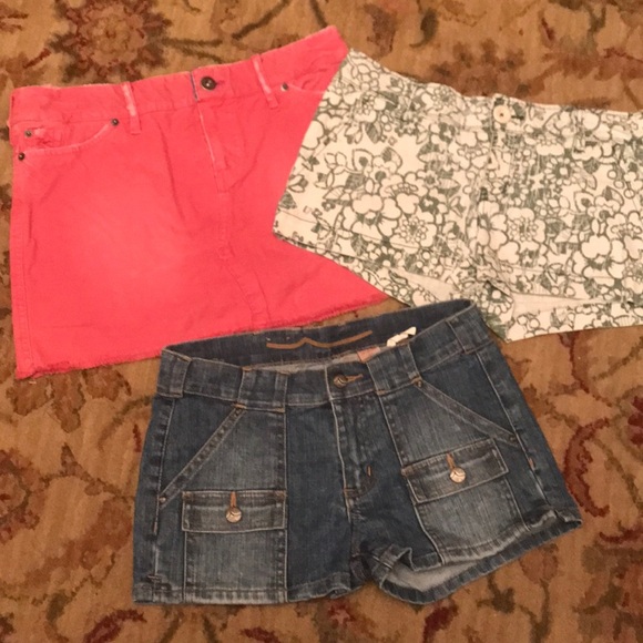 Y2K American Eagle jean Skirt Aeropostale shorts lot - Picture 1 of 7
